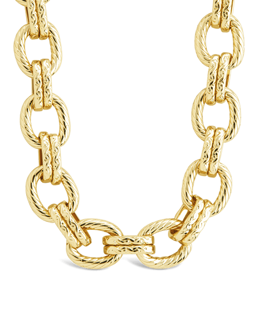 Kamora Textured Chain Link Necklace