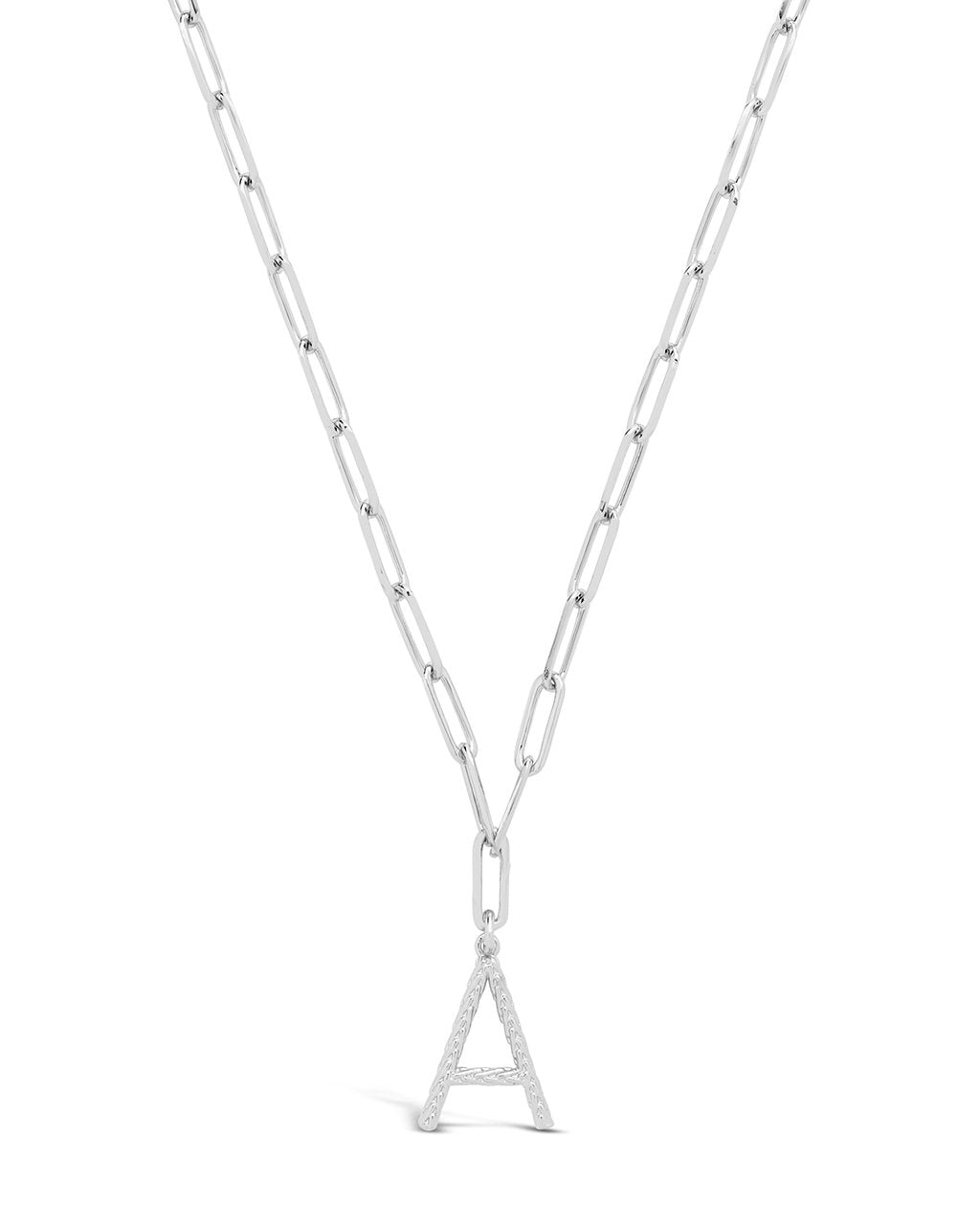 Braided Initial Pendant Necklace