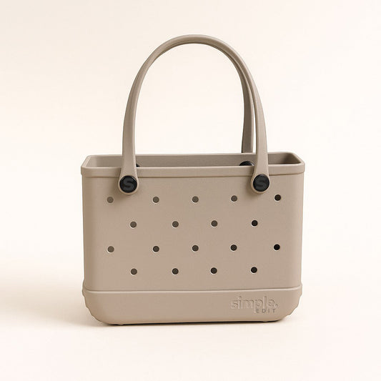 Everyday Small EVA Tote – Drift | Waterproof, Lightweight, Minimalist Neutral Mini Bag