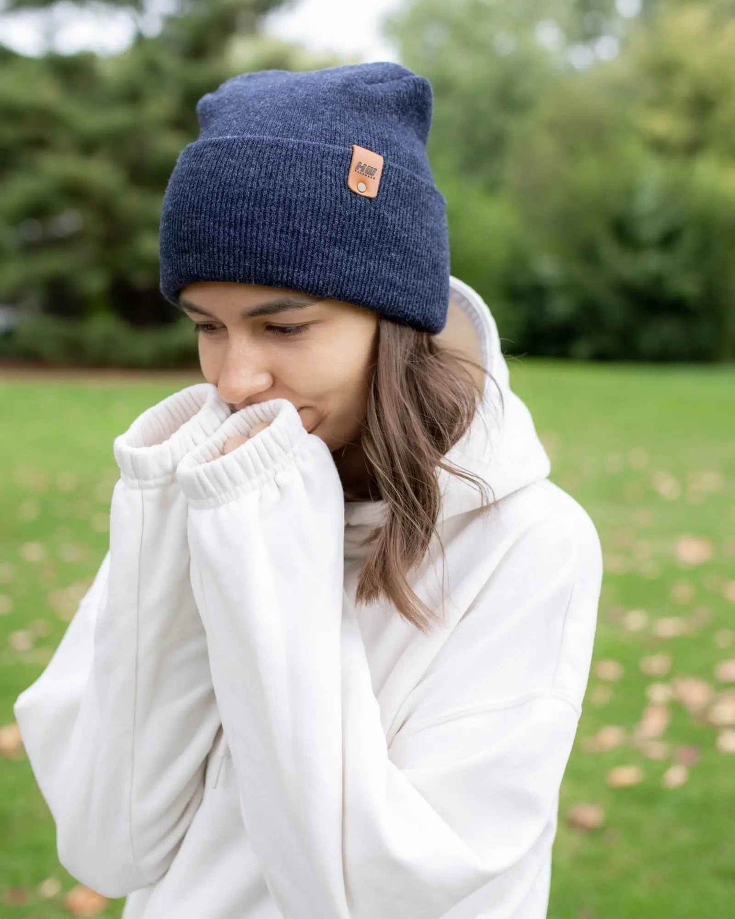 HAAKWEAR H-Stitch Cuffed Beanie - NEW Designed and Made in USA (Patented Design) - Denim Blue