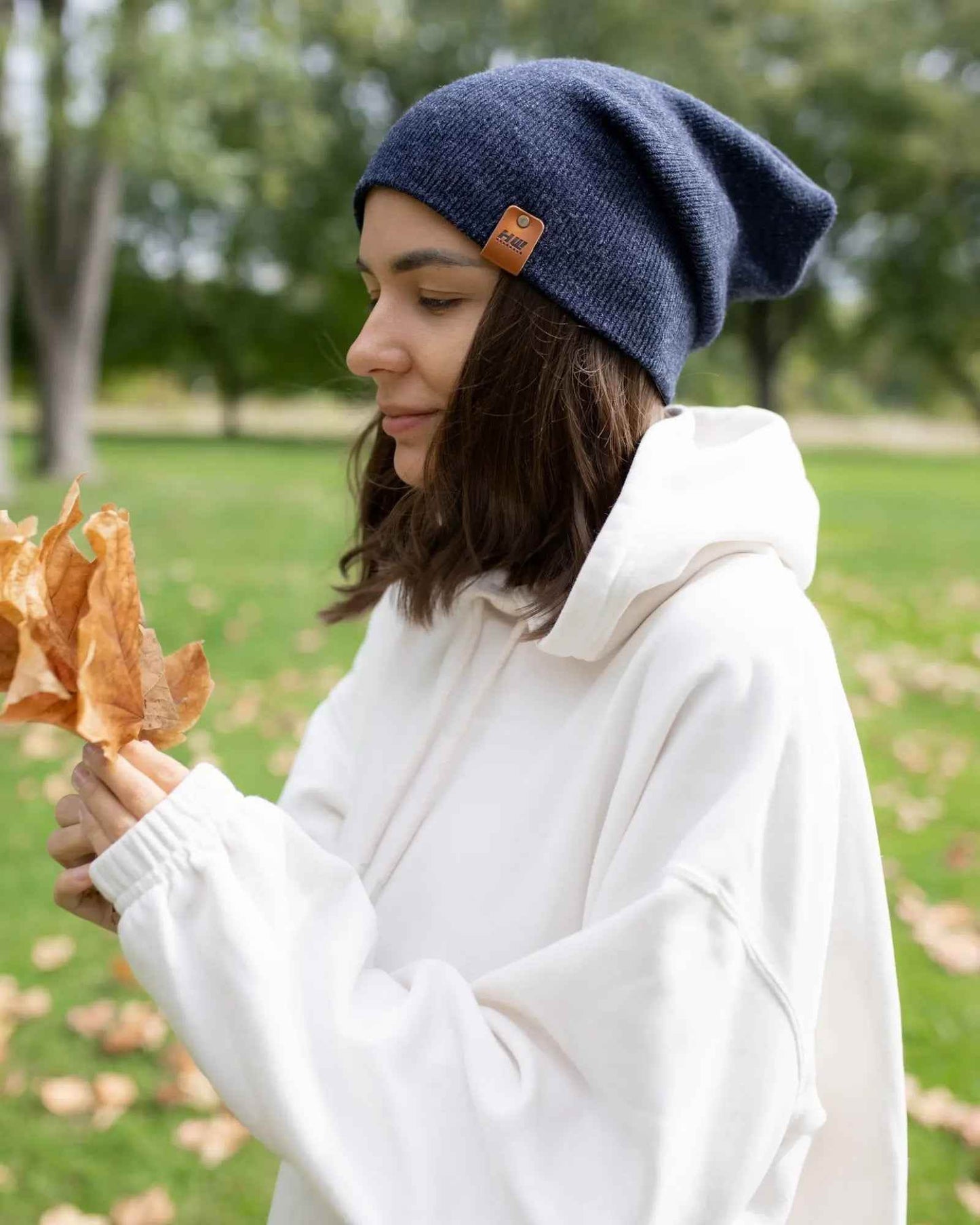 HAAKWEAR H-Stitch Cuffed Beanie - NEW Designed and Made in USA (Patented Design) - Denim Blue