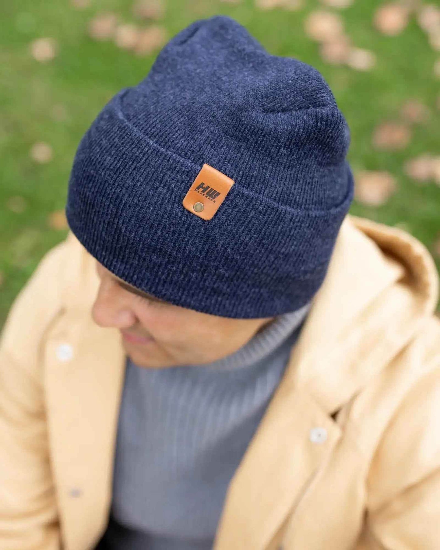New Patented Design, H Stitch Cuffed Beanie