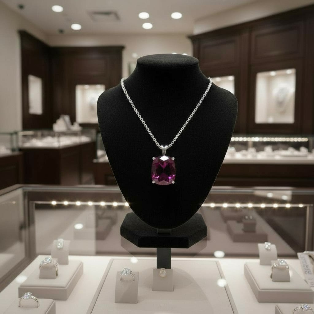 Never Forgotten Pendant<br>Cushion Cut • 16x12mm