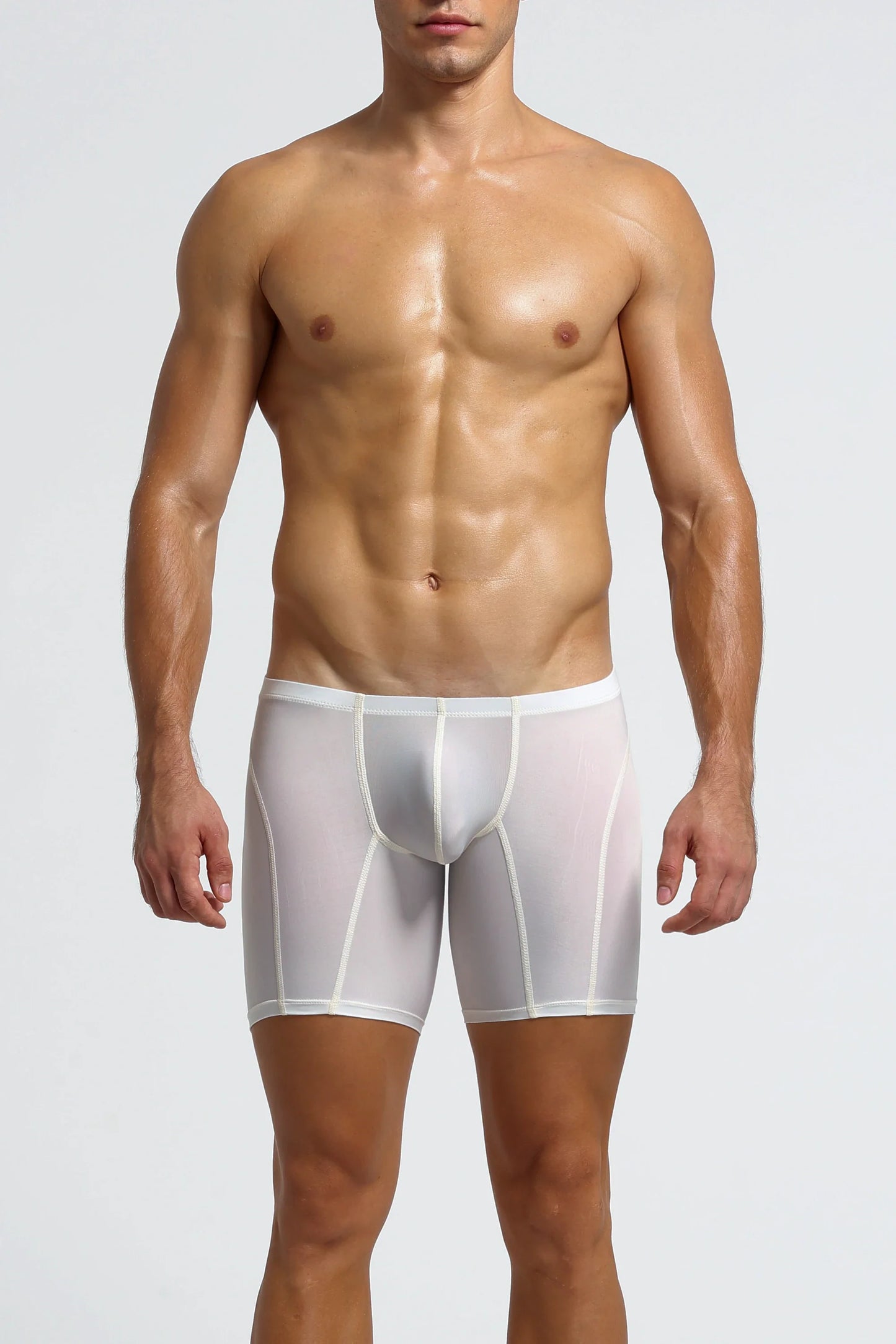 Men’s Long Boxer Shorts - Compression Fit, Soft & Stretchable