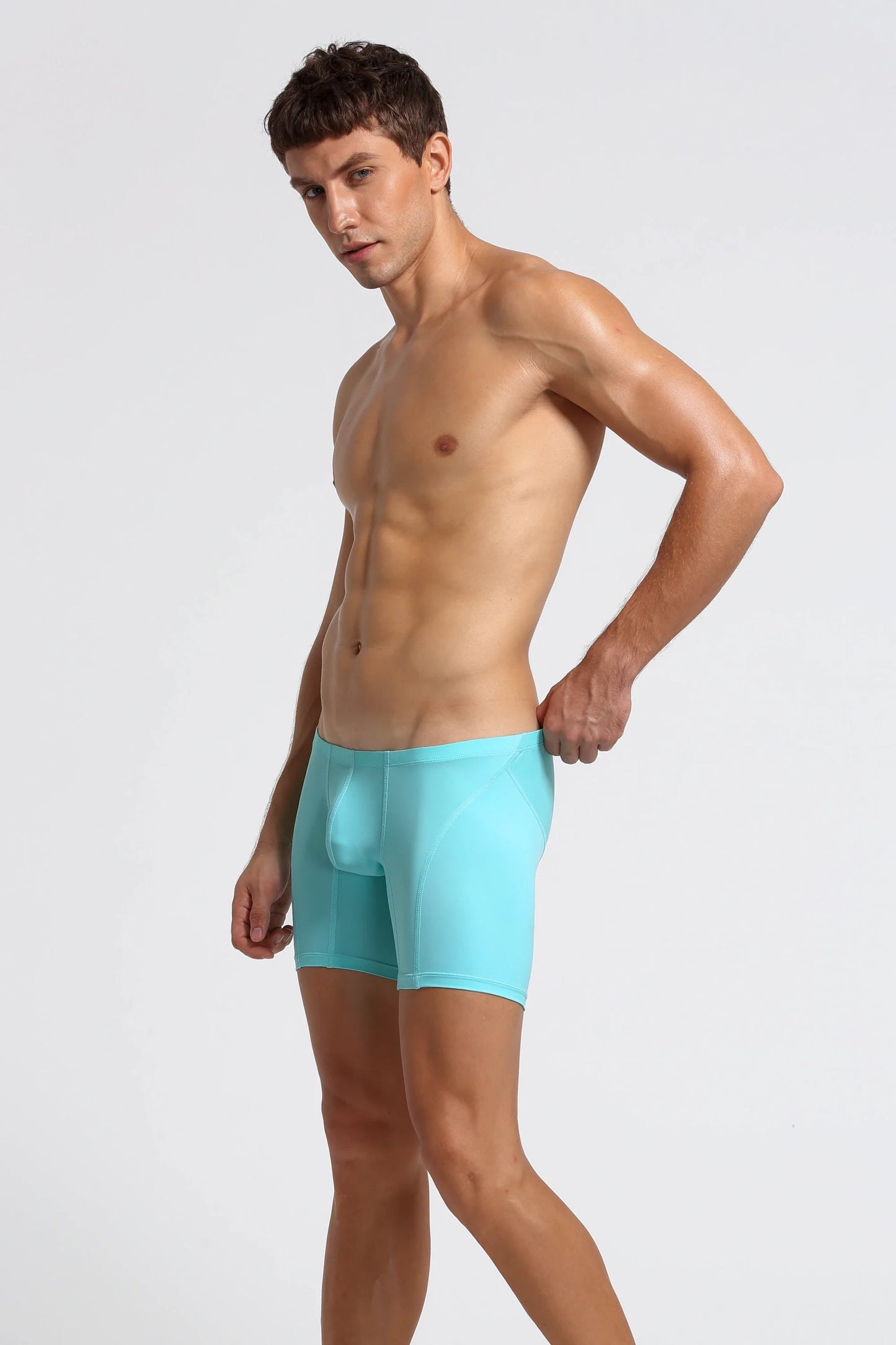 Men’s Long Boxer Shorts - Compression Fit, Soft & Stretchable