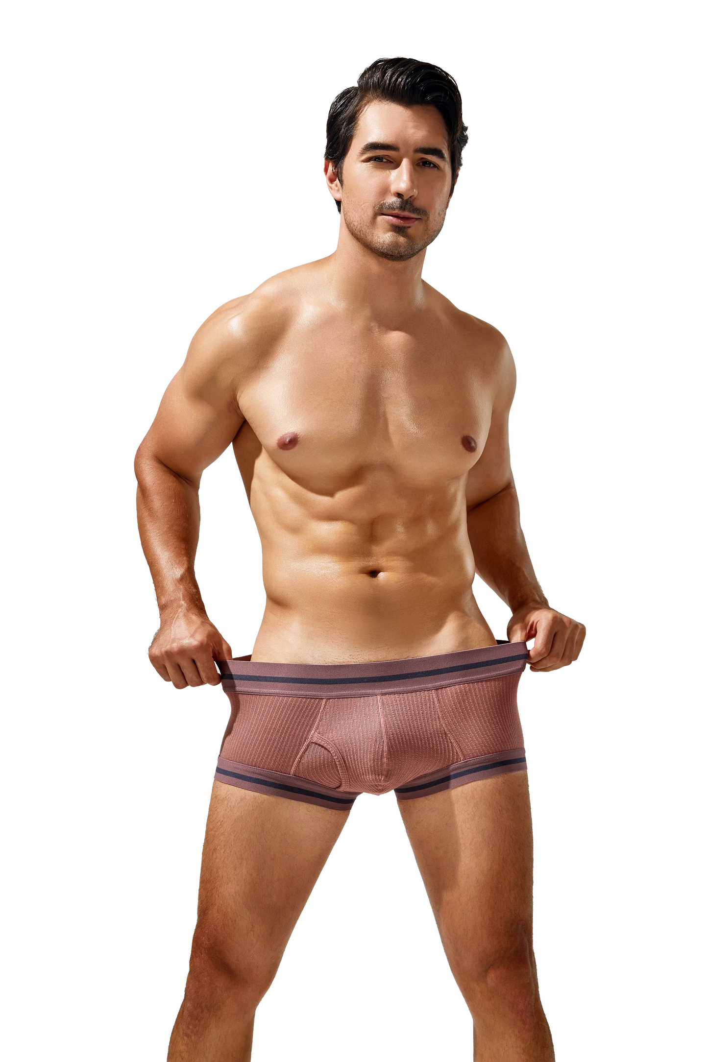 Men's Boxer Briefs , Breathable & Solid Colors