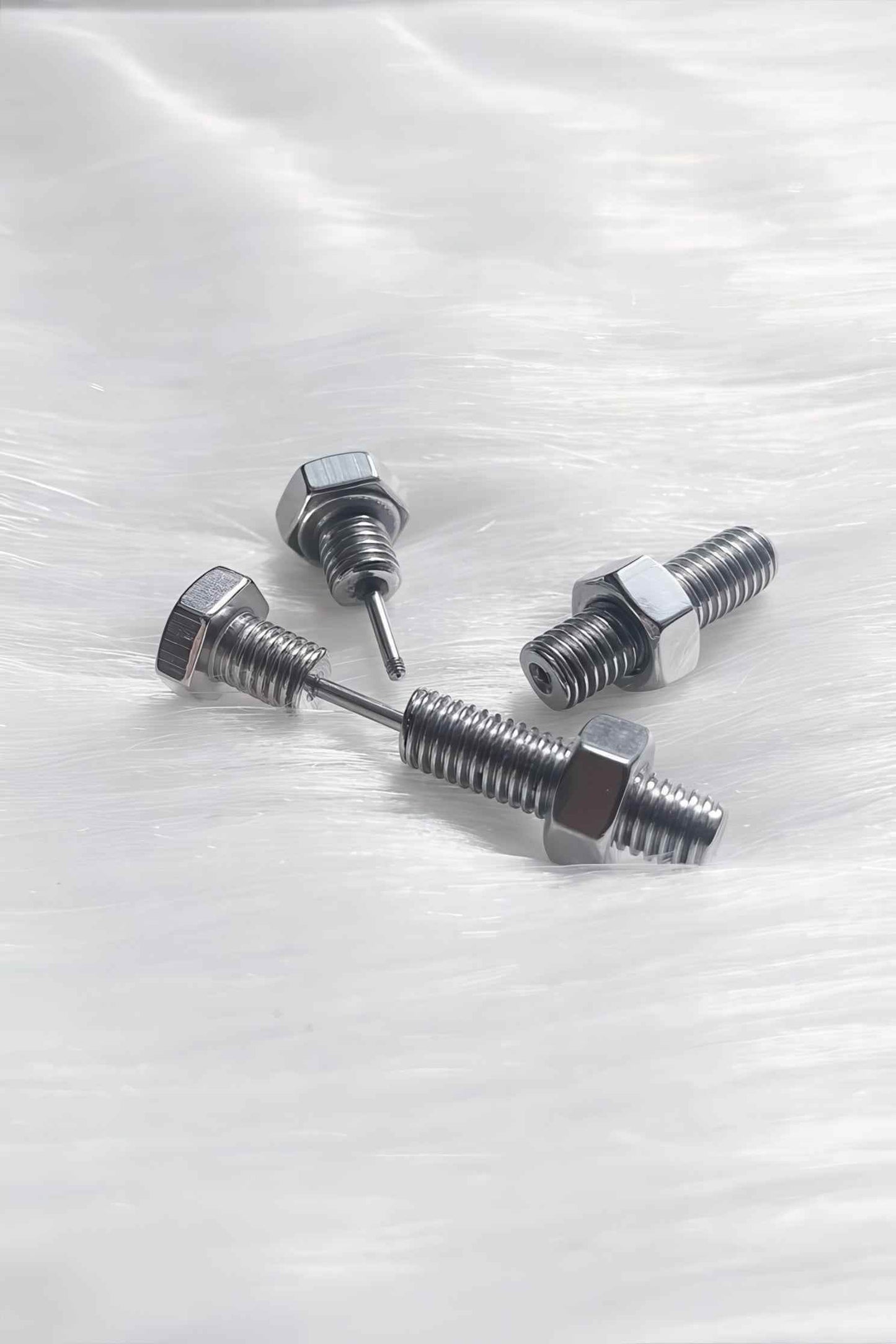 Nut and Bolt Stud Earrings for a Bold Industrial Look