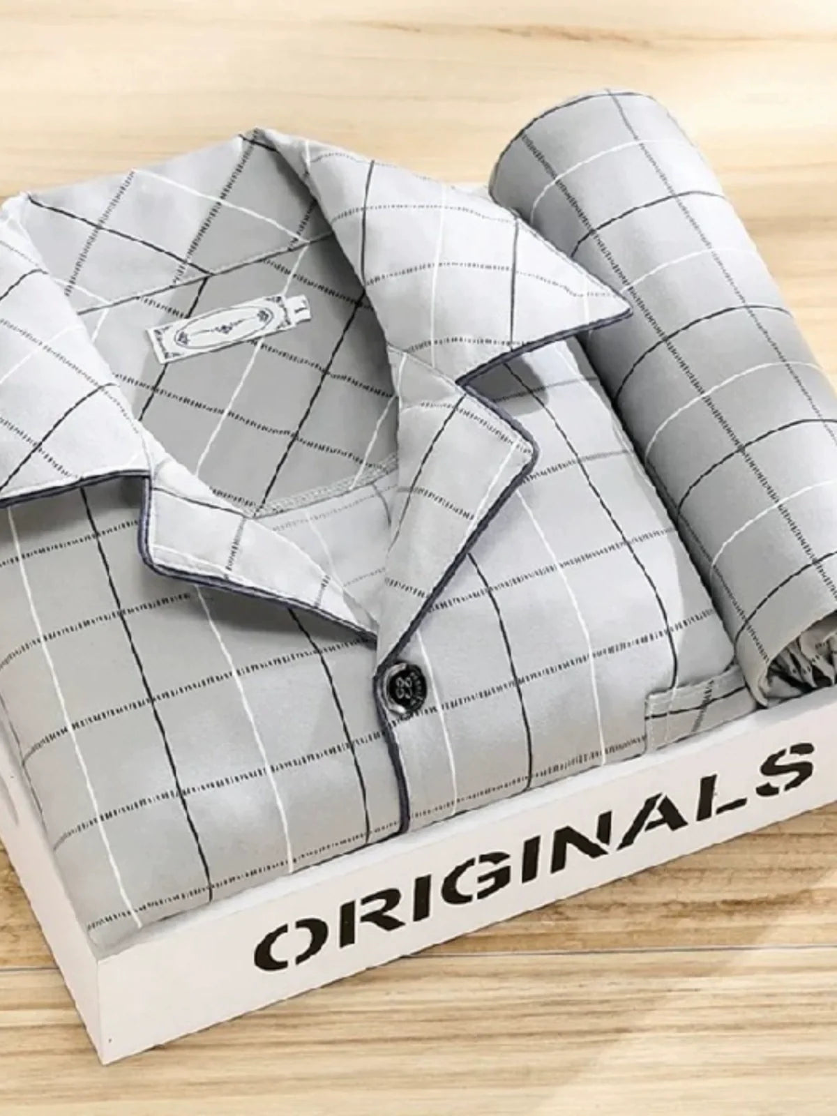 Men's Pajamas Cotton Long sleeve Trousers Two-piece Set