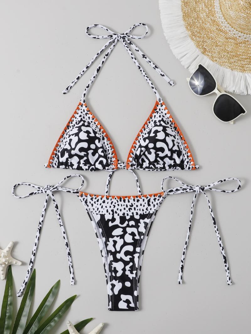 Women's Leopard Print Swimwear Set