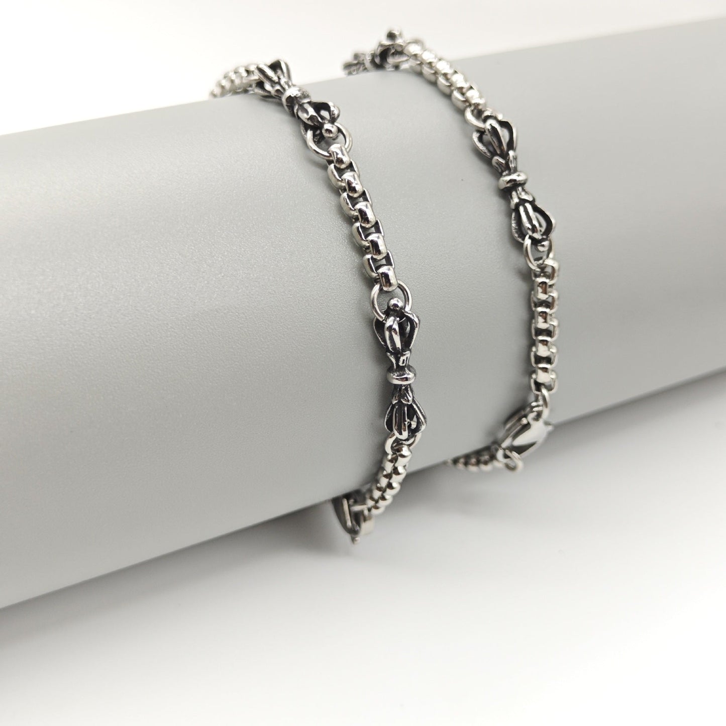 Vajra stainless steel retro simple bracelet
