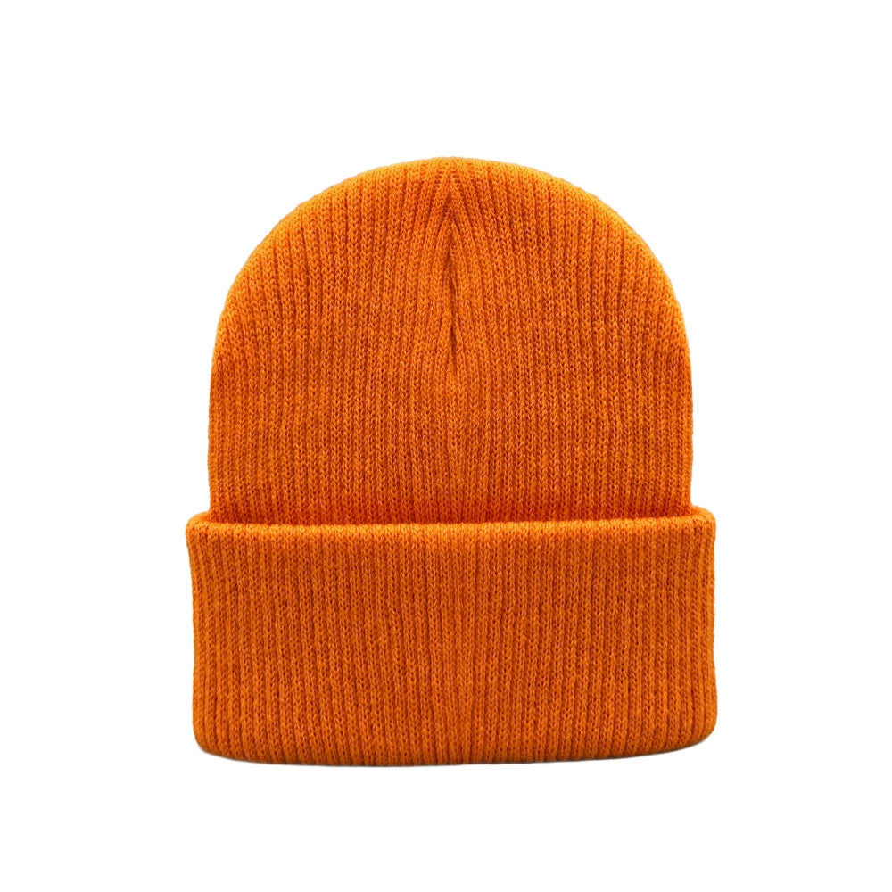 Kids Knit Beanie, No Logo, Traditional Cuffed Beanie