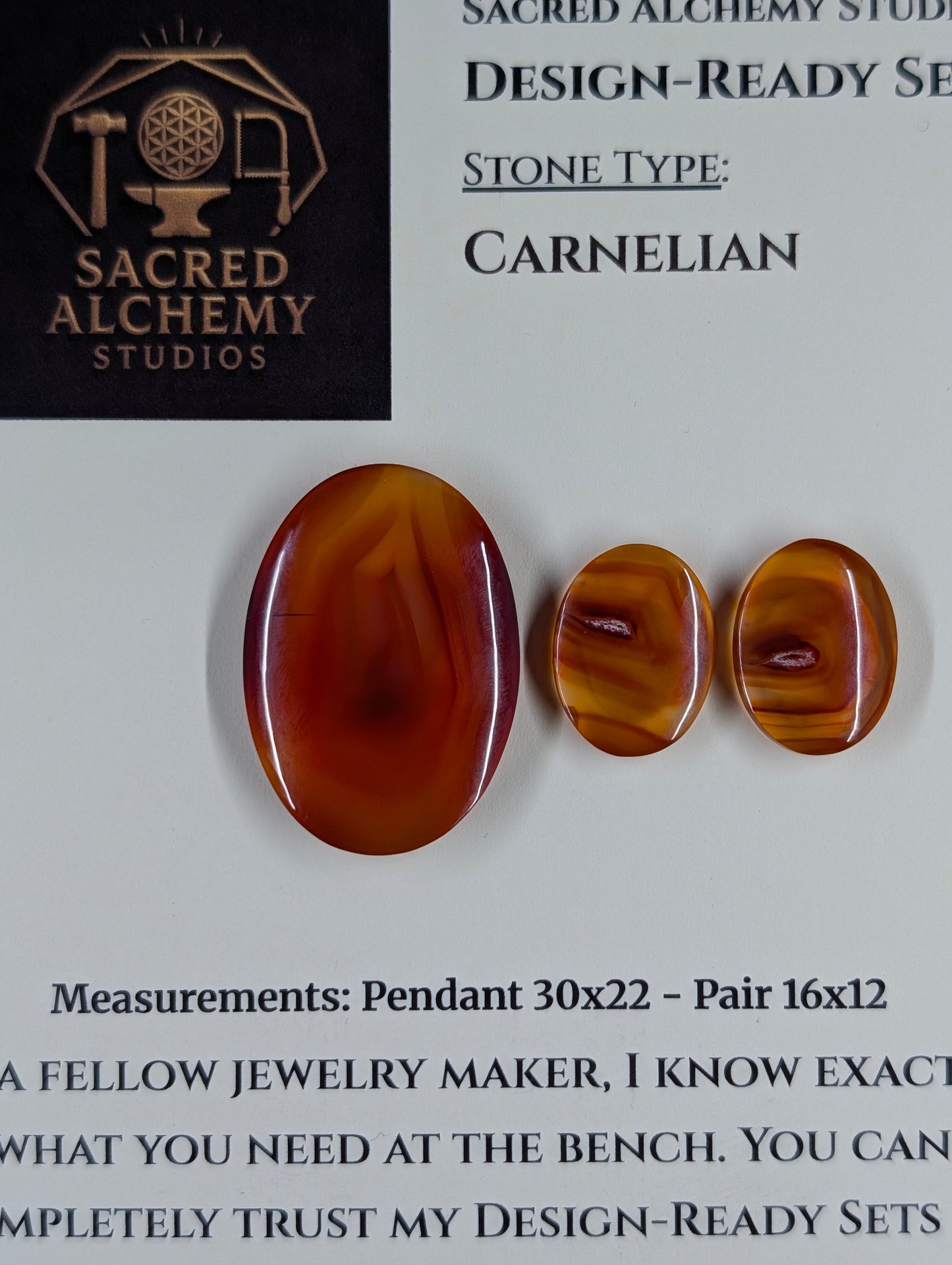 Oval Shape - Carnelian - Design-Ready Set