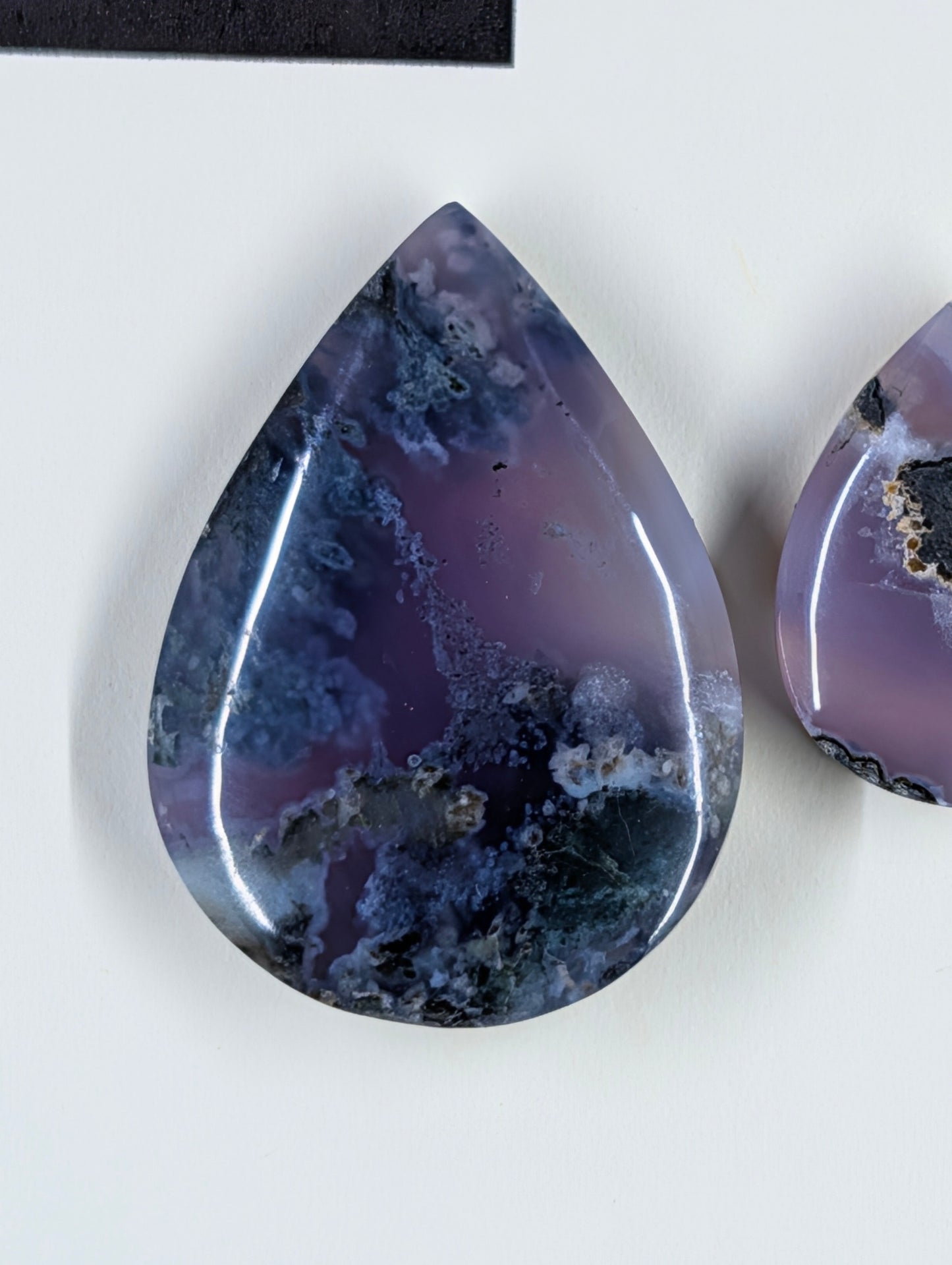 Tear Shape - Purple Moss Agate - Design-Ready Set