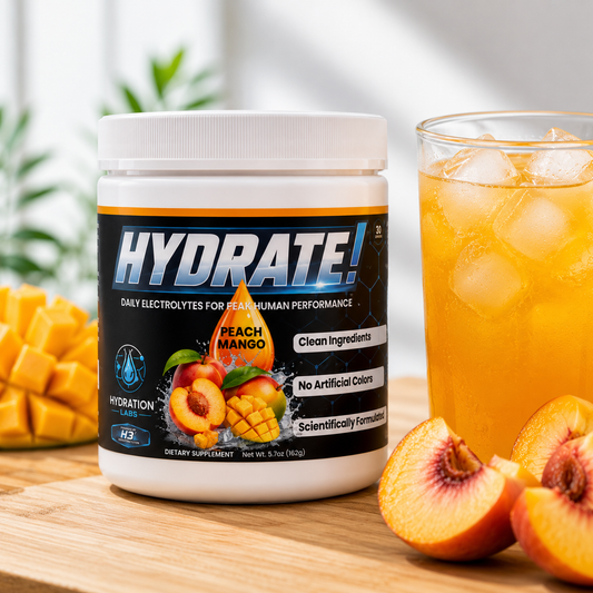 HYDRATE! (Peach Mango) Advanced Electrolyte Hydration Powder