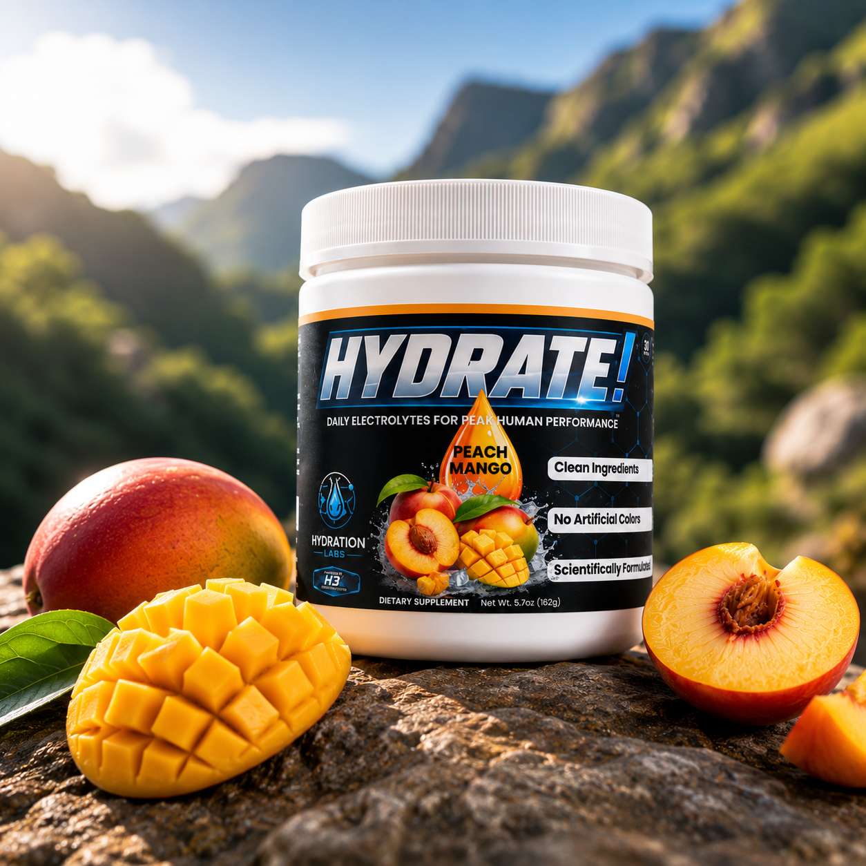 HYDRATE! (Peach Mango) Advanced Electrolyte Hydration Powder