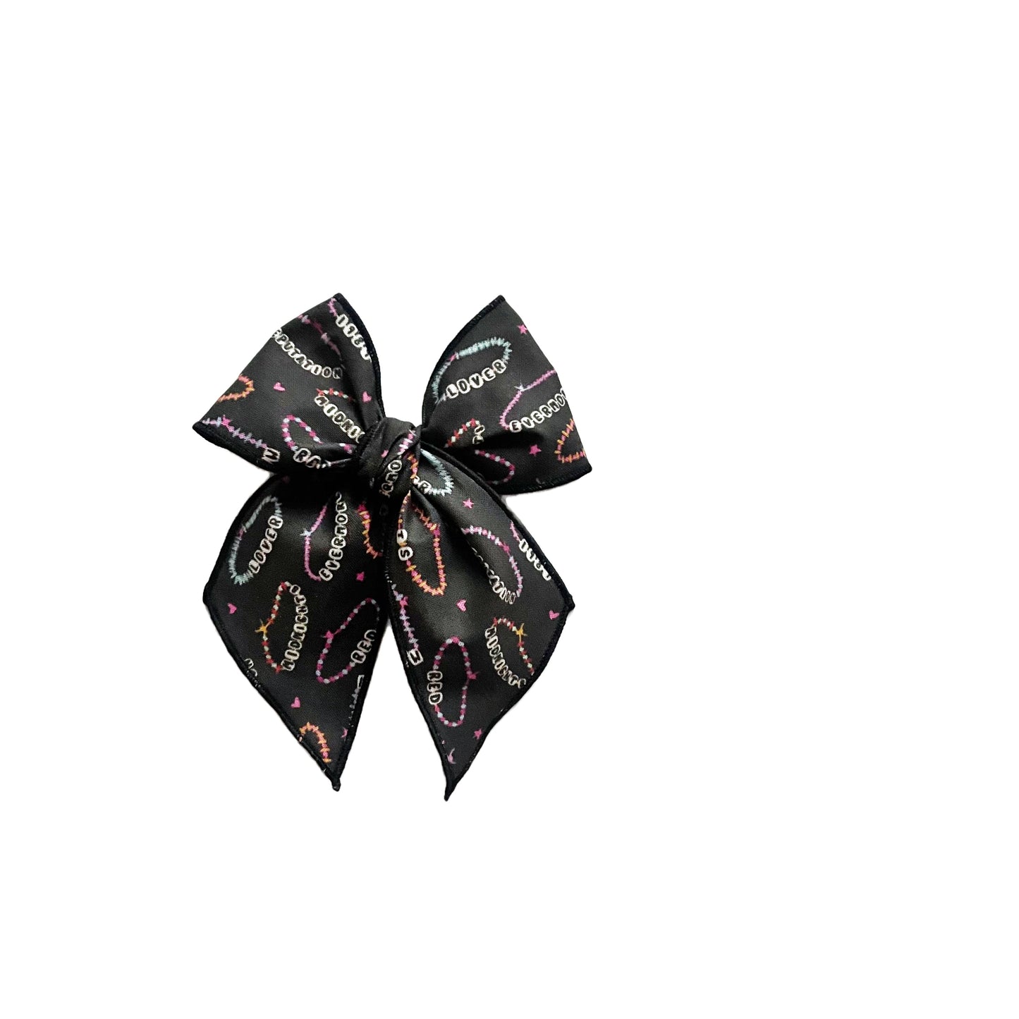 Friendship Bracelets on Black Elle Bow