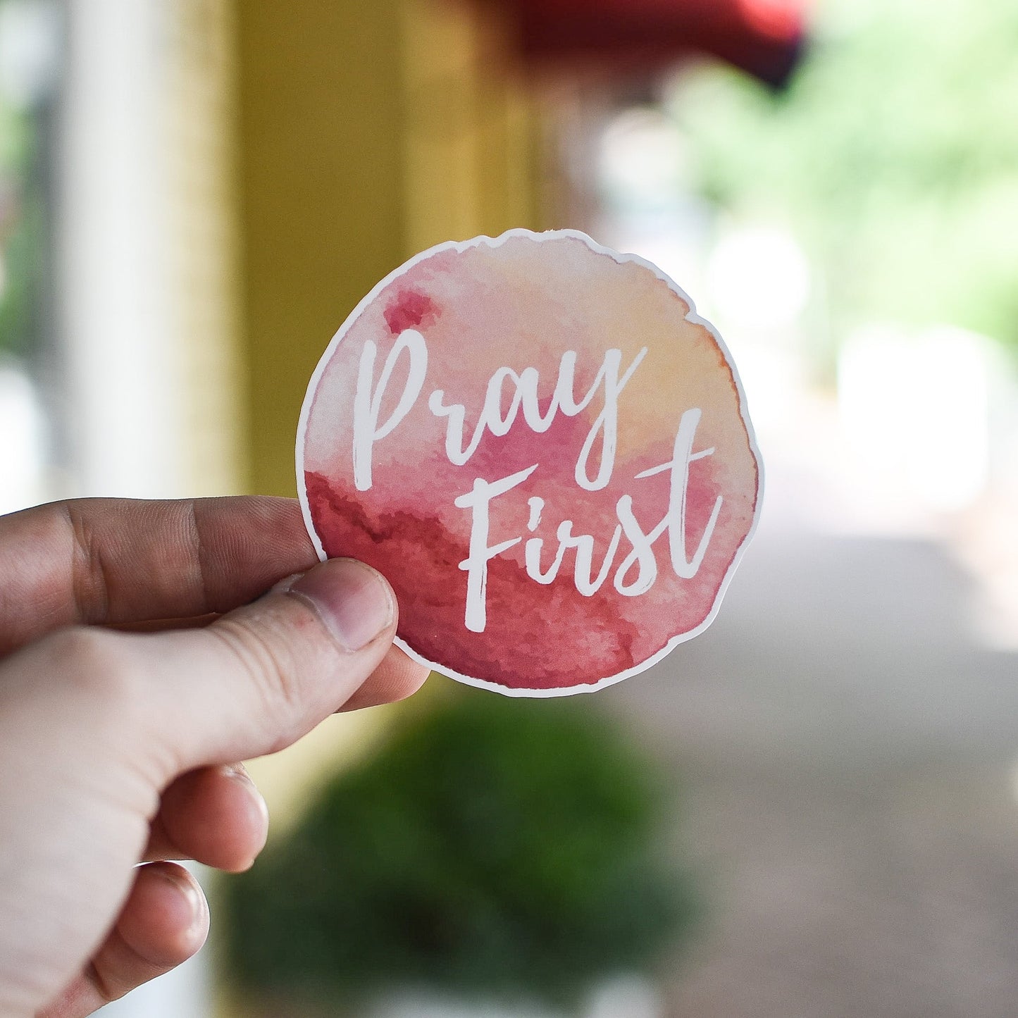 Pray First - Sticker