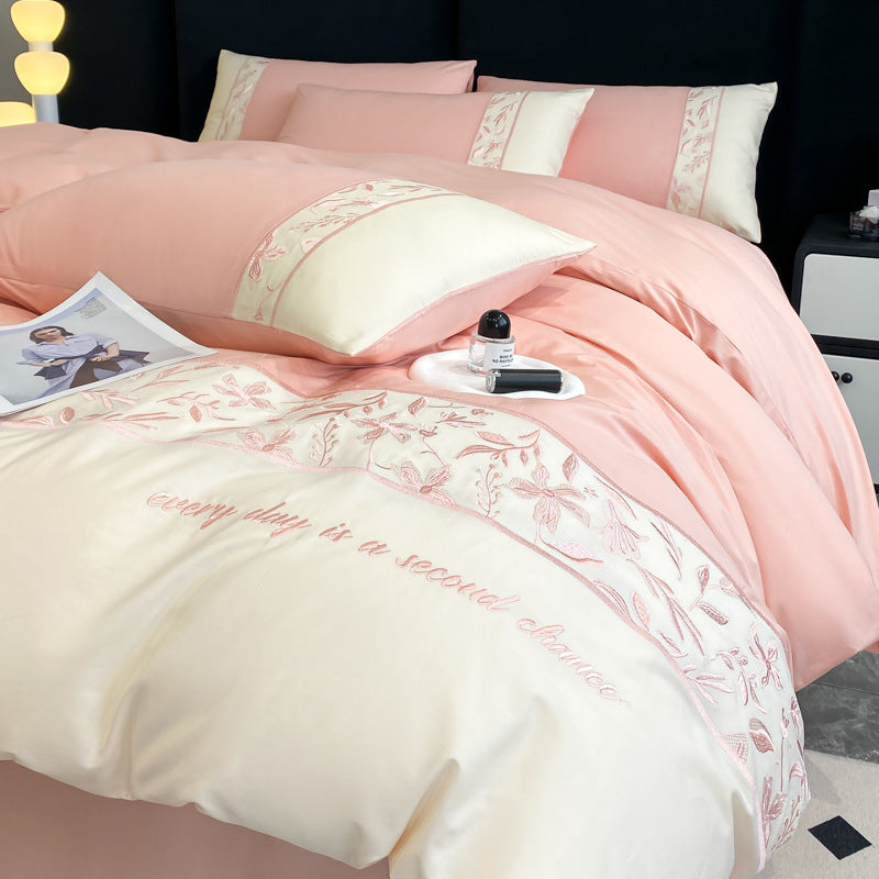 Premium French 100S Long-Staple Cotton Embroidered Bedding Set | 3CARATS