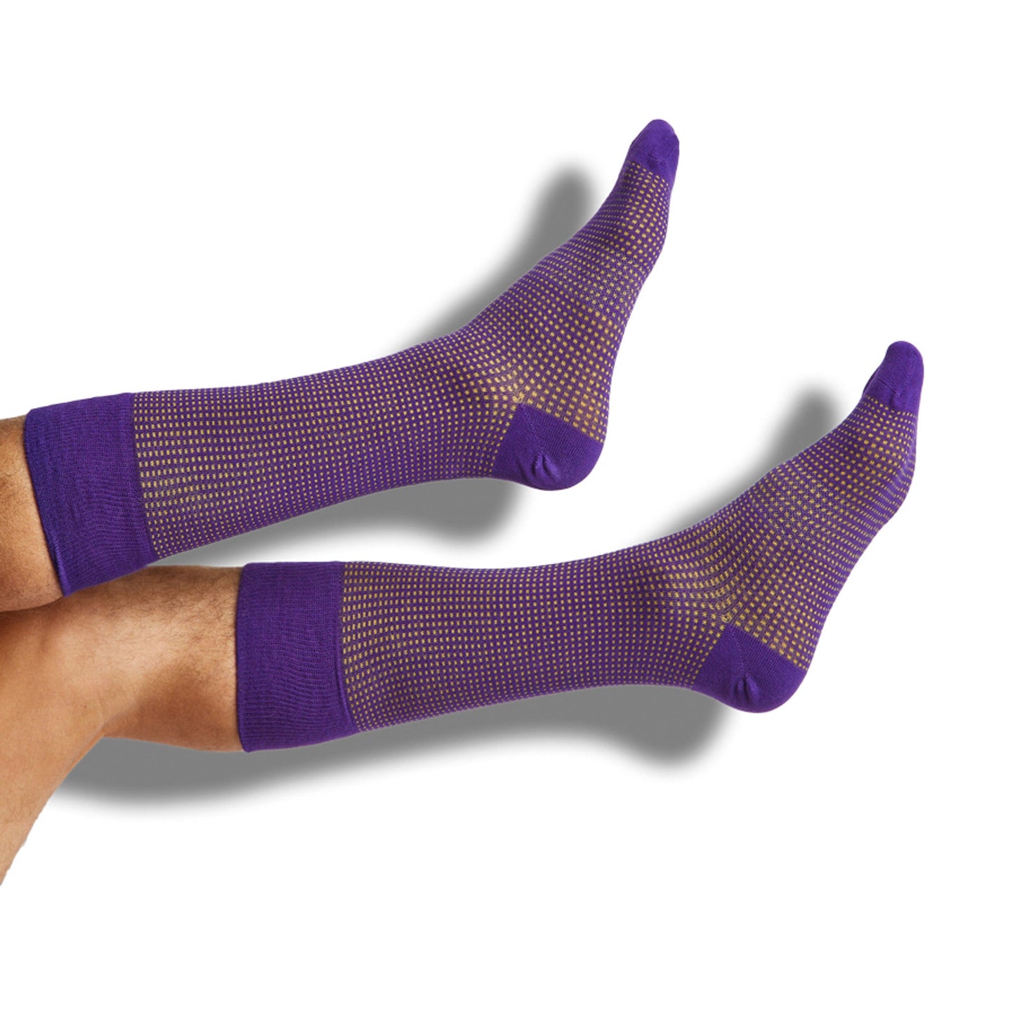 Purple / Gold Mixed Socks 4 Pack -A