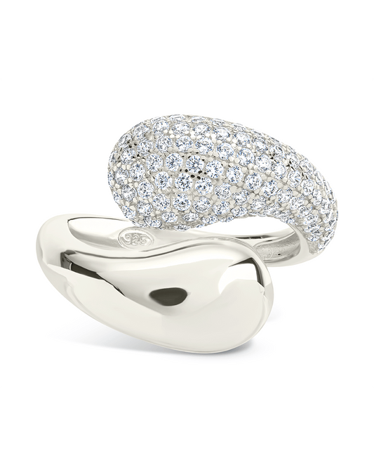Sterling Silver Cecilia CZ Open Ring