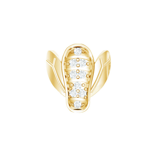 Diamond Bumblebee Earring for Helix Piercing
