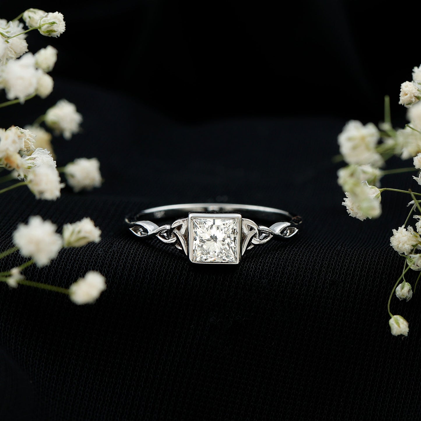 Celtic Knot Inspired Lab Grown Diamond Promise Ring