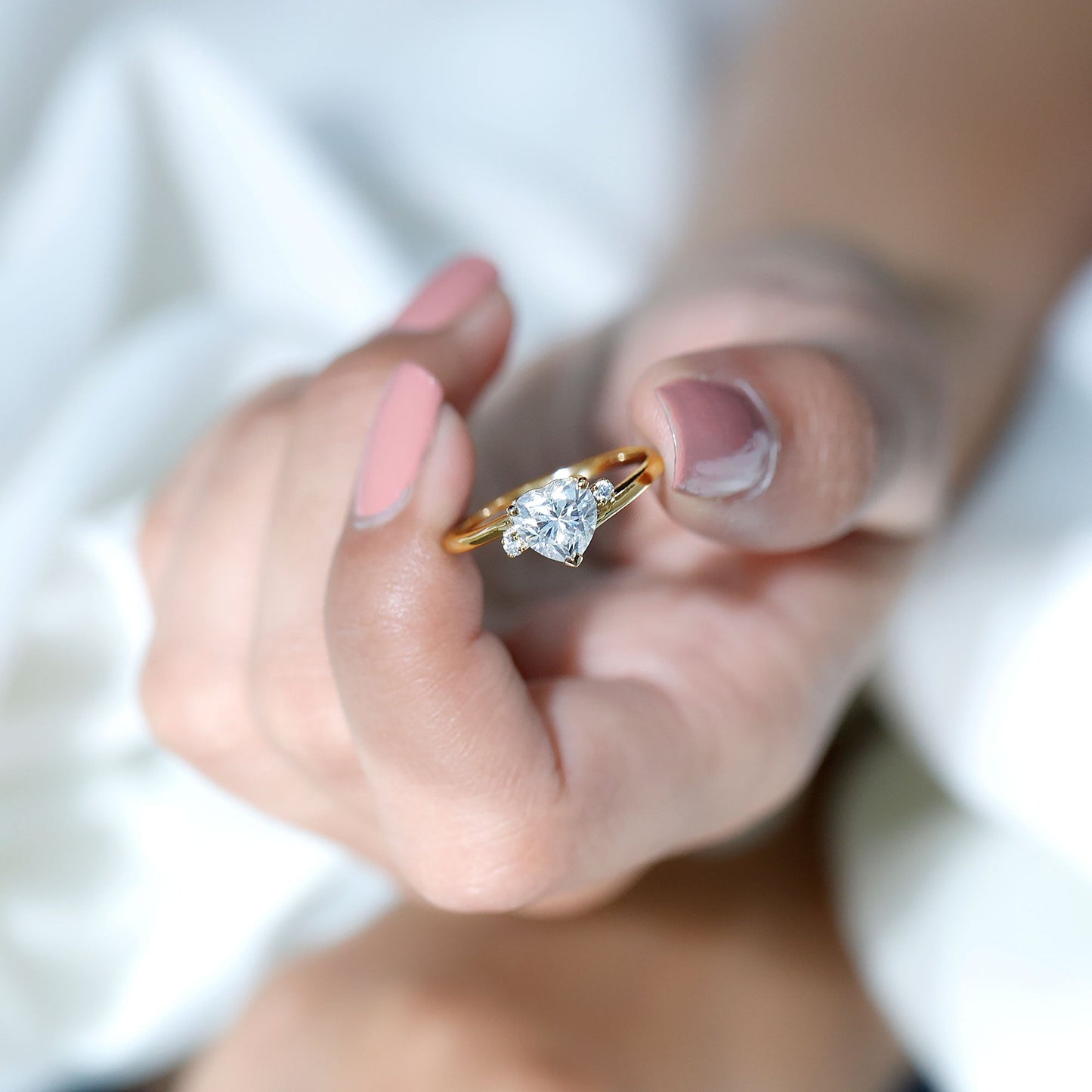 7 mm Heart Lab Grown Diamond Proposal Ring For Her