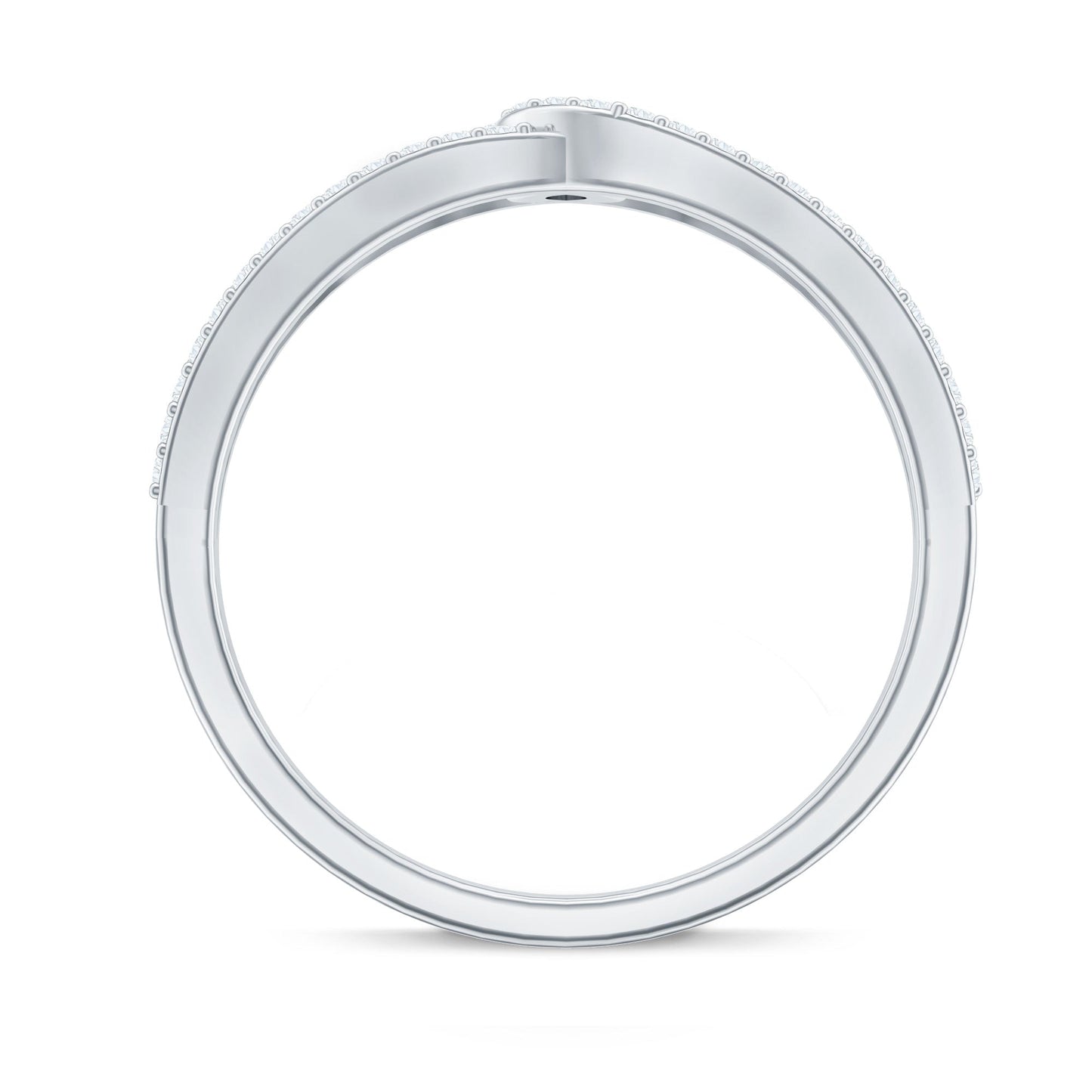 Brilliant Cut Lab Created Diamond Knot Anniversary Ring for Her