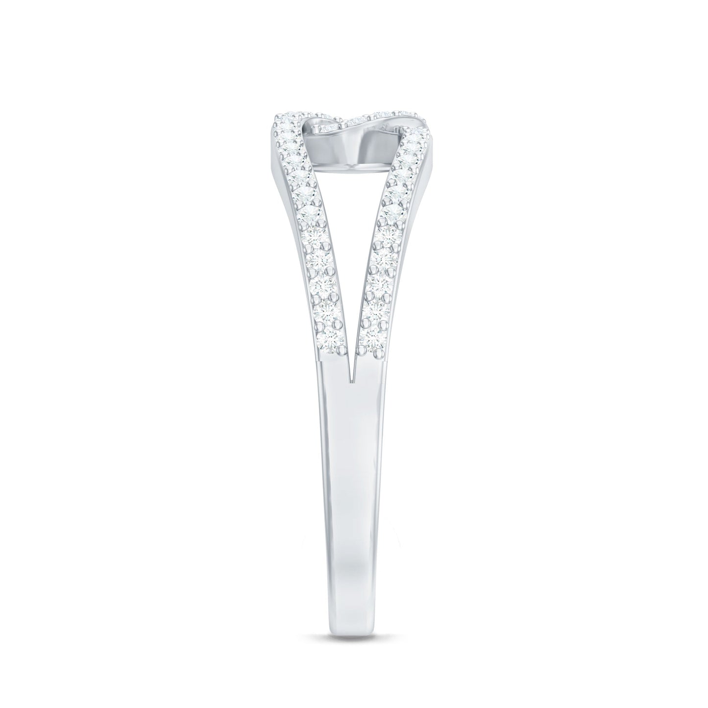 Brilliant Cut Lab Created Diamond Knot Anniversary Ring for Her
