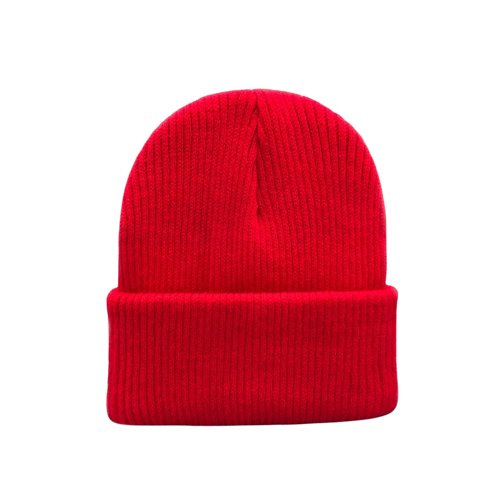 Kids Knit Beanie, No Logo, Traditional Cuffed Beanie