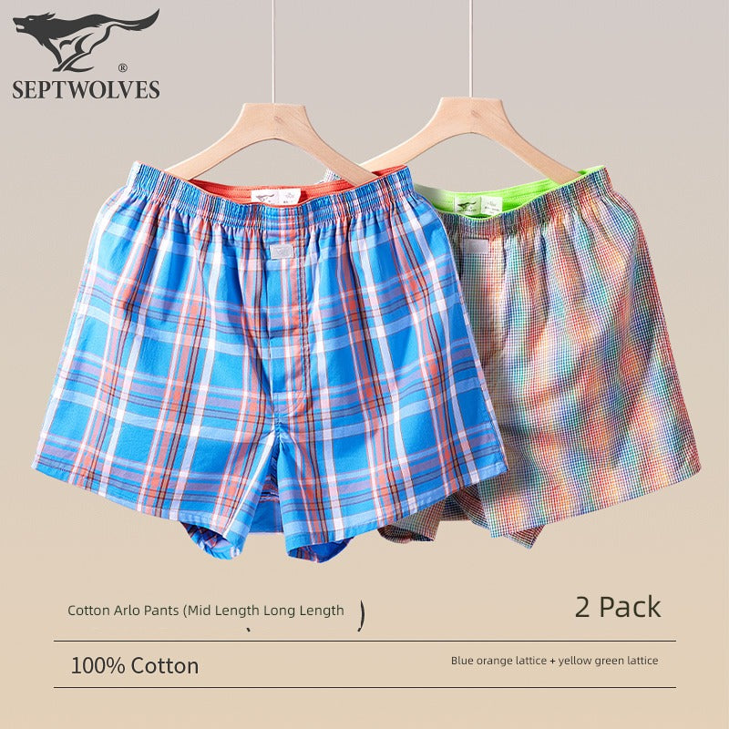 SEPTWOLVES Cotton Large Size Household Underwear Sports Men