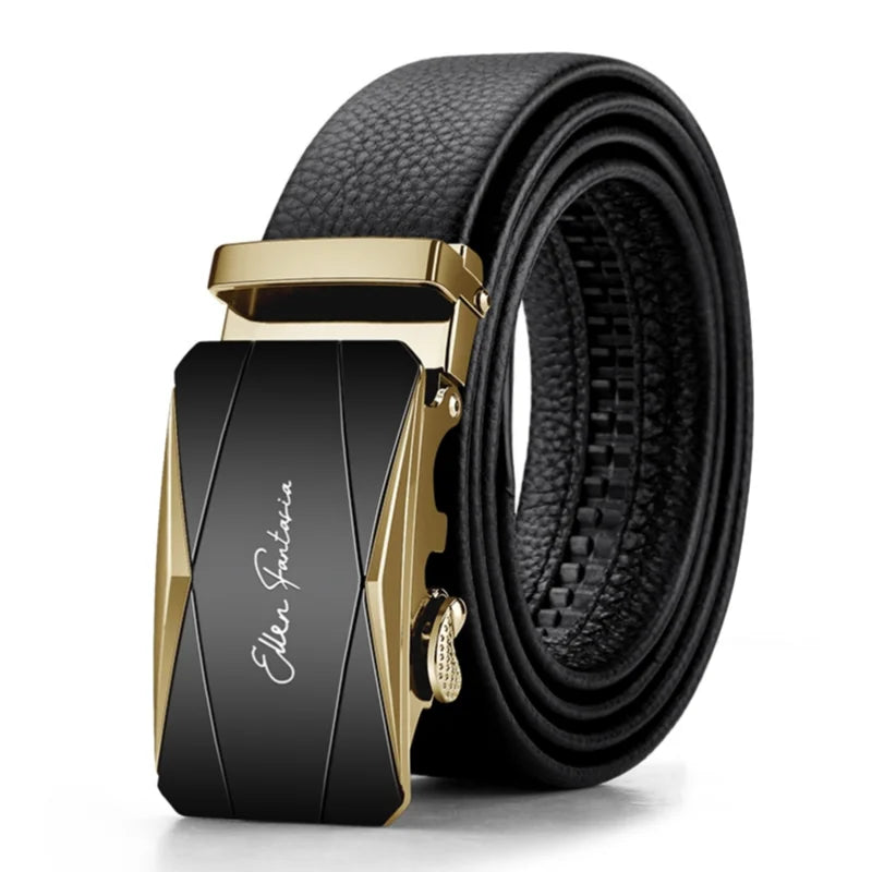 Men's Genuine Leather Belt Adjustable Waistband