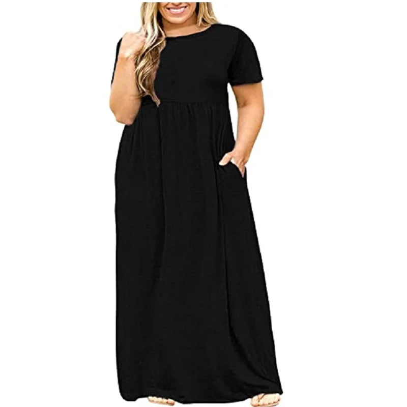 Summer Long Casual Dres Women High Waist Street Sle H Version Cotton Linen Skirt Big Size Fem Faionable Gown