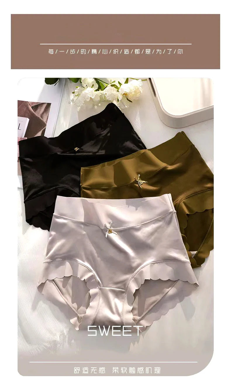 Women's Soft Comfortable Cotton/Silk Briefs High Waist
