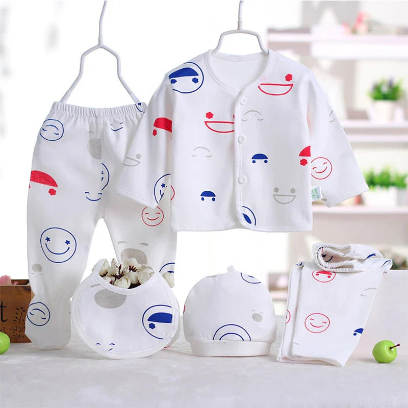 Newborn Cotton Girl or Boy Clothes 5Piece Sets