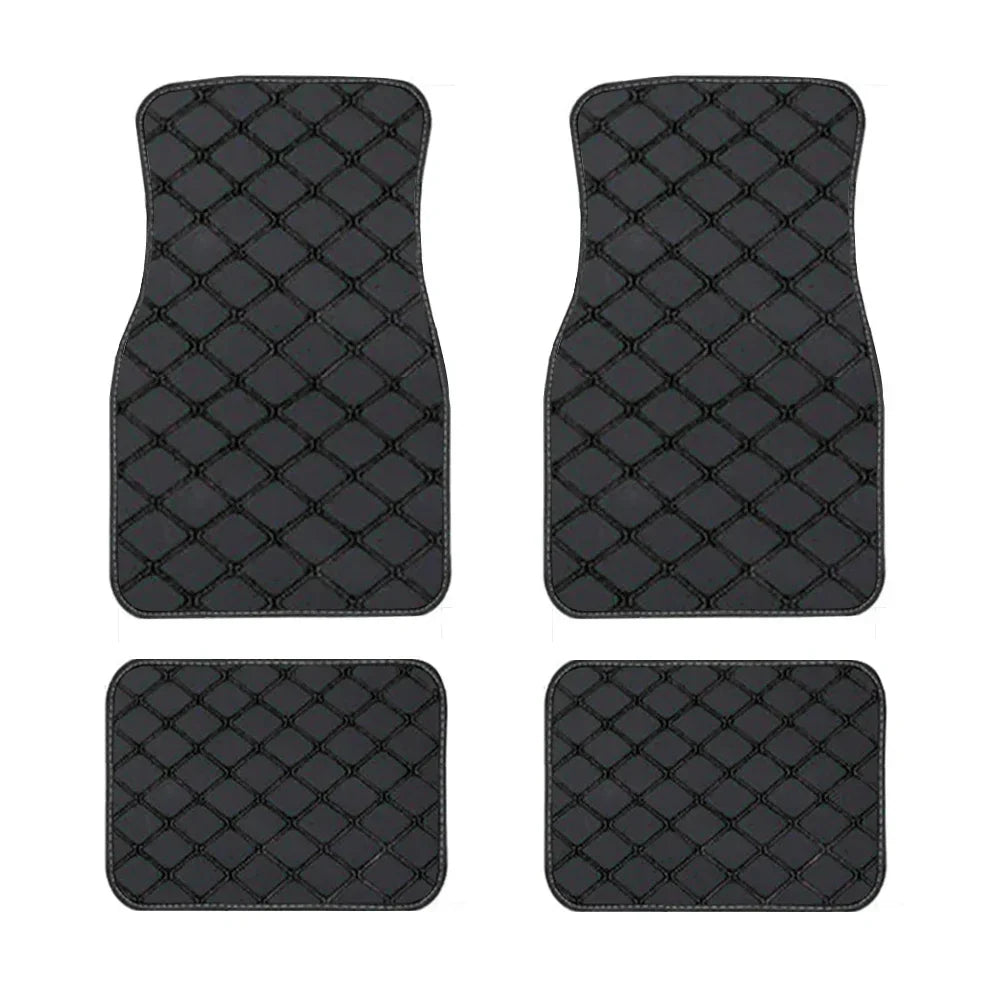 Universal Size Artificial Leather Car Floor Mats for FORD Focus MK2 Edge Explorer Ecosport Escape Everest Fiesta Car Accessories