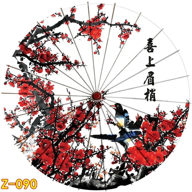 Silk umbrella with cherry blossom design