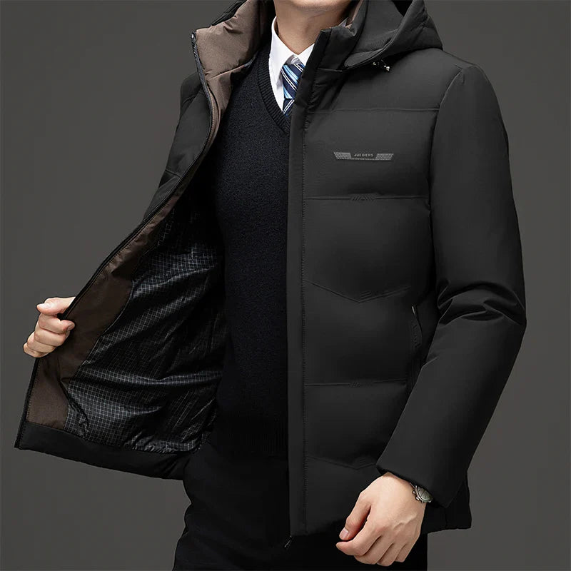 Men's High Quality Hooded Thick Warm Waterproof Parkas Coat Jacket