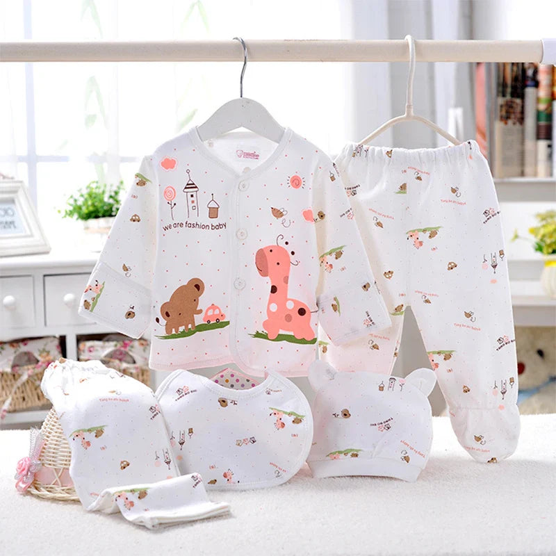 Newborn Cotton Girl or Boy Clothes 5Piece Sets