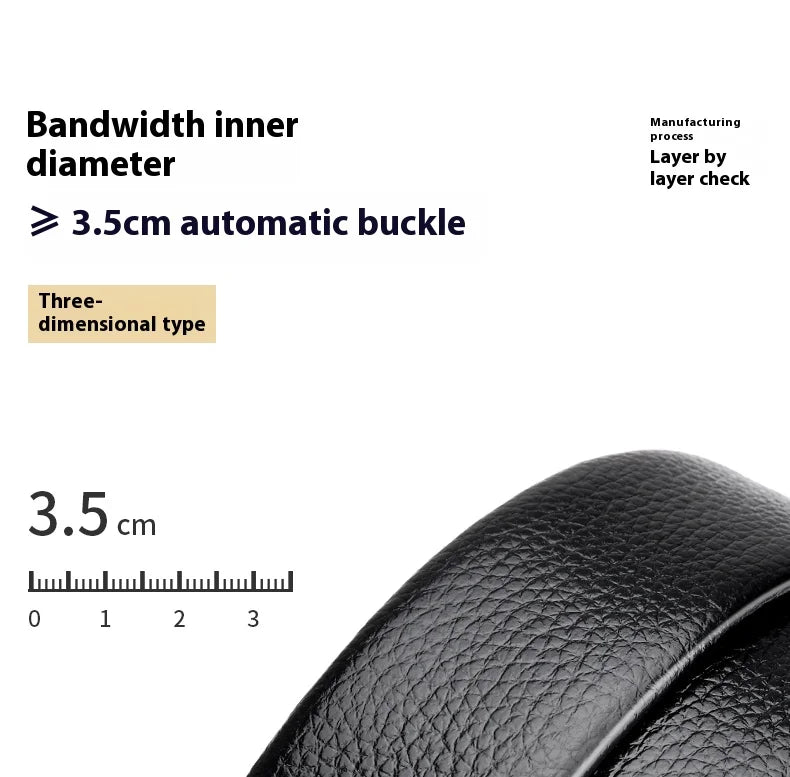 Men's Genuine Leather Belt Adjustable Waistband