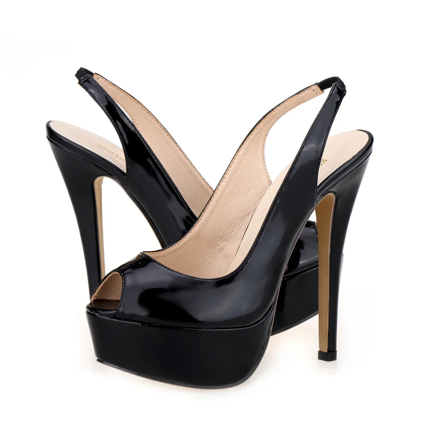 Women Sandals Stilettos 14CM Platform High Heels Sexy Pumps Open Toe