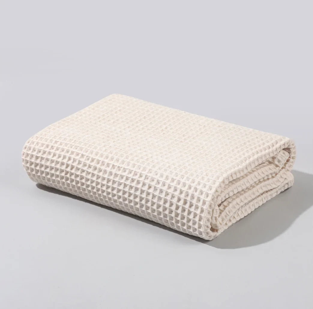 Newborn Baby Blanket for Girls Boys Swaddle Wrap Waffle Soft Cotton Soft Receiving Baby Blanket Toddler Crib Blanket Essentials Stuff