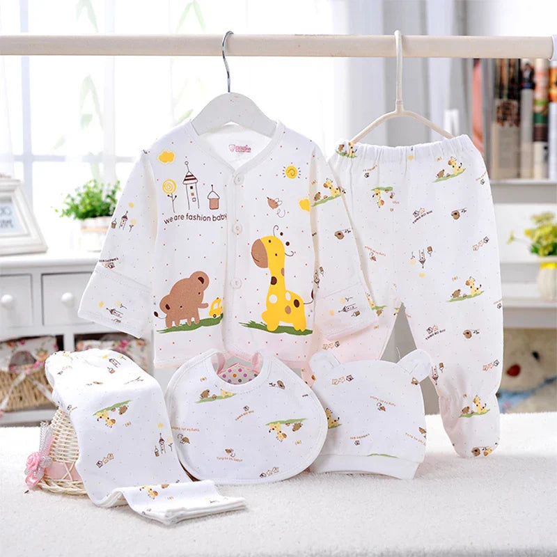 Newborn Cotton Girl or Boy Clothes 5Piece Sets