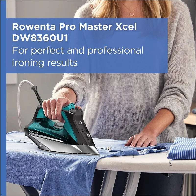 Stainless Steel Soleplate Steam Iron for Clothes, 210 g/min, 400 Microsteam Holes, Cotton, Wool, Poly, Silk, Linen