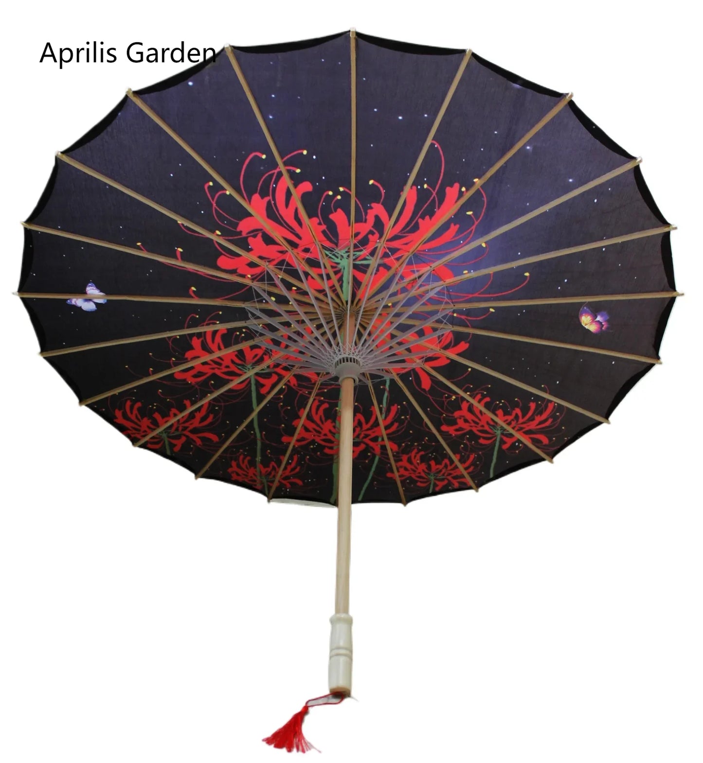 Silk umbrella with cherry blossom design