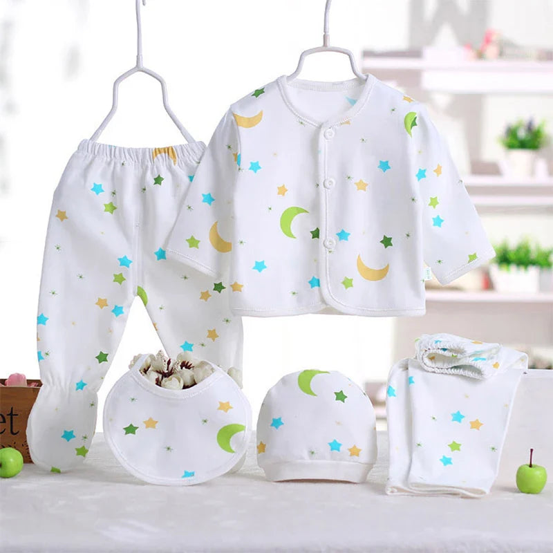 Newborn Cotton Girl or Boy Clothes 5Piece Sets