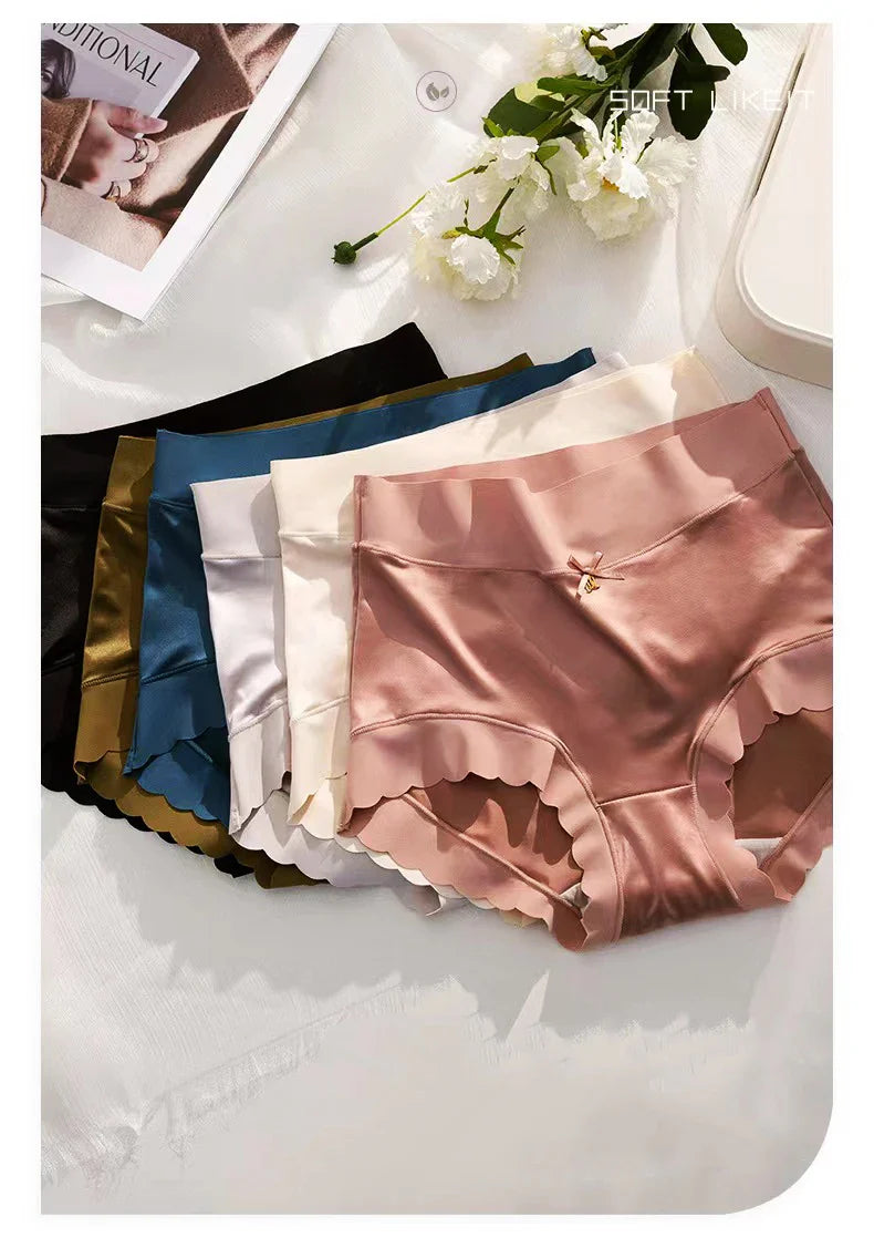 Women's Soft Comfortable Cotton/Silk Briefs High Waist