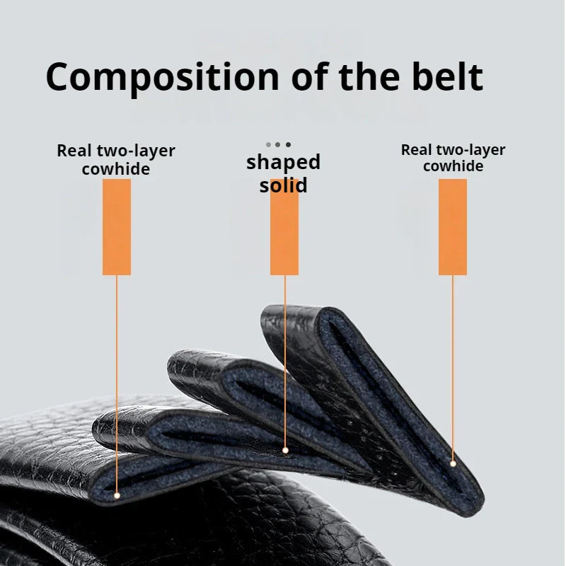 Men's Genuine Leather Belt Adjustable Waistband