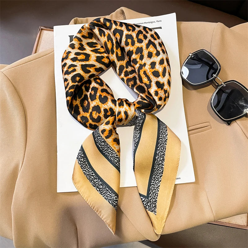 Print Luxury Pashmina Silk Scarf for Headband or Neck
