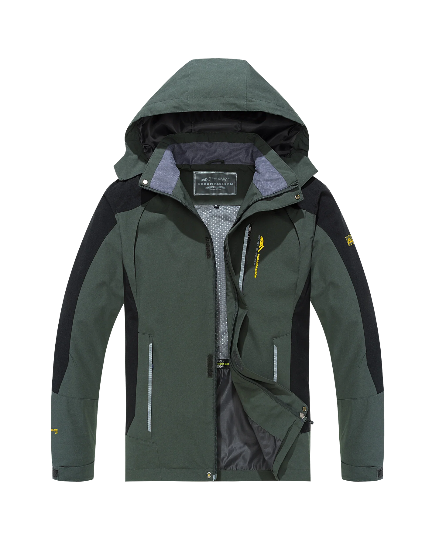 Men's Waterproof Hiking Jacket Large Size Windproof Windbreaker